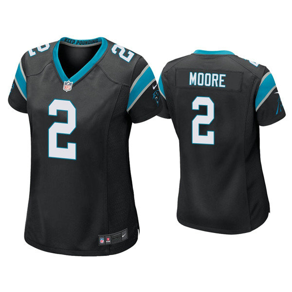 Women's Carolina Panthers #2 D.J Moore Black Vapor Untouchable Limited Stitched NFL Jersey