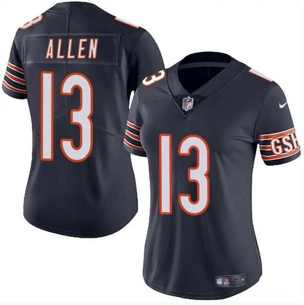Women's Chicago Bears #13 Keenan Allen Navy 2024 Vapor Stitched Jersey