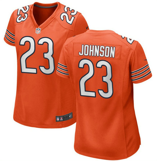Women's Chicago Bears #23 Roschon Johnson Orange Stitched Game Jersey
