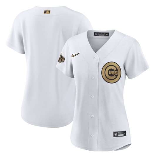 Women's Chicago Cubs Blank 2022 All-Star White Stitched Baseball Jersey