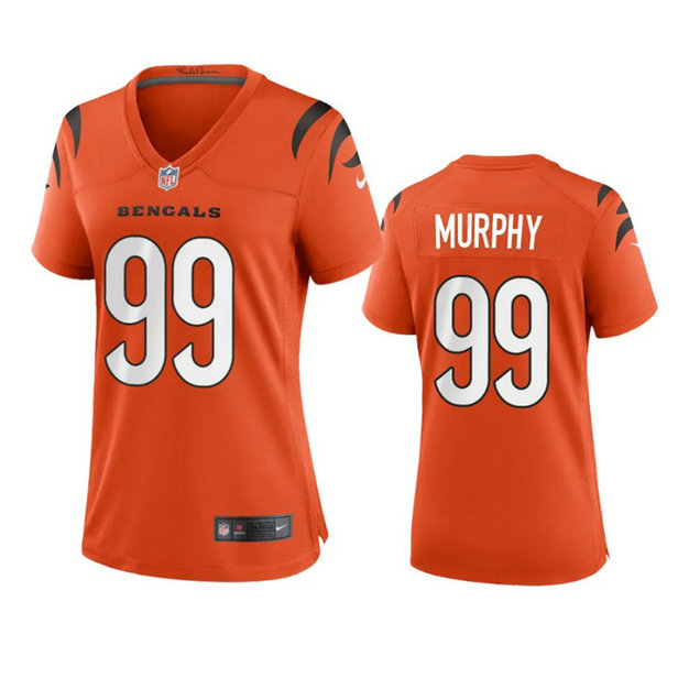 Women's Cincinnati Bengals #99 Myles Murphy Orange Stitched Game Jersey