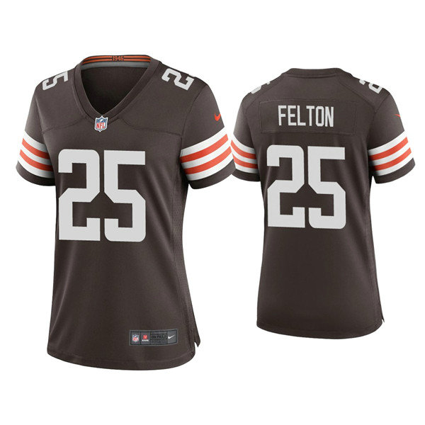 Women's Cleveland Browns #25 Demetric Felton 2020 New Brown Stitched Jersey