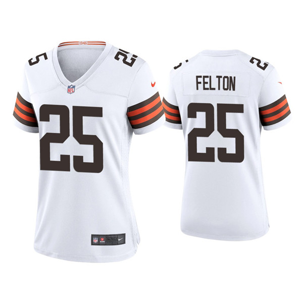 Women's Cleveland Browns #25 Demetric Felton 2020 New White Stitched Jersey