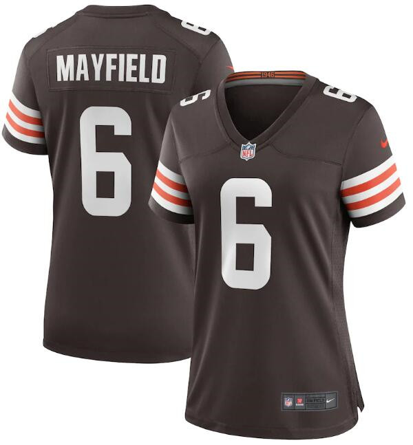 Women's Cleveland Browns #6 Baker Mayfield 2020 New Brown Stitched Jersey
