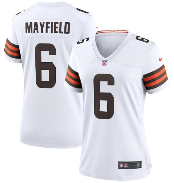 Women's Cleveland Browns #6 Baker Mayfield 2020 New White Stitched Jersey