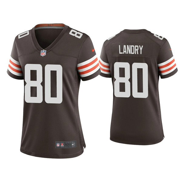 Women's Cleveland Browns #80 Jarvis Landry 2020 New Brown Stitched Jersey