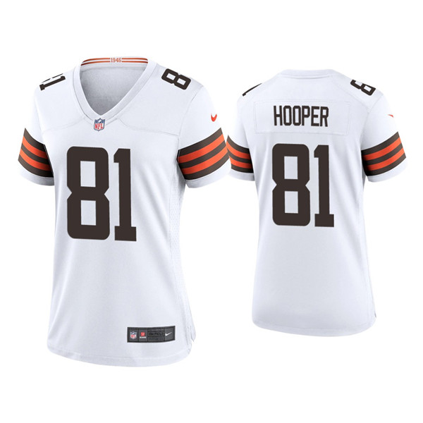 Women's Cleveland Browns #81 Austin Hooper 2020 New White Stitched Jersey