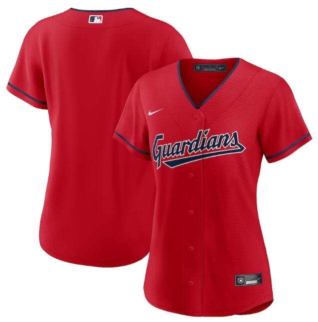 Women's Cleveland Guardians Blank Stitched Baseball Jersey(Run Small)