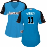 Women's Cleveland Indians #11 Jose Ramirez  Blue American League 2017 MLB All-Star MLB Jersey