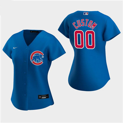 Women's Custom Chicago Cubs 2020 Royal Alternate Replica Jersey