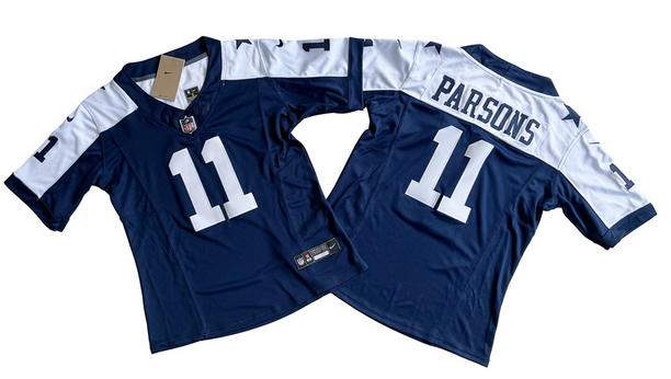 Women's Dallas Cowboys #11 Micah Parsons NavyWhite 2023 F.U.S.E. Limited Football Stitched Jersey