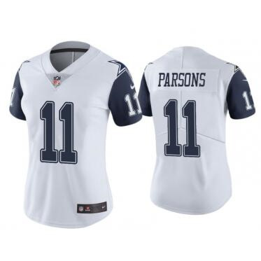 Women's Dallas Cowboys #11 Micah Parsons White Vapor Untouchable Limited Stitched Jersey