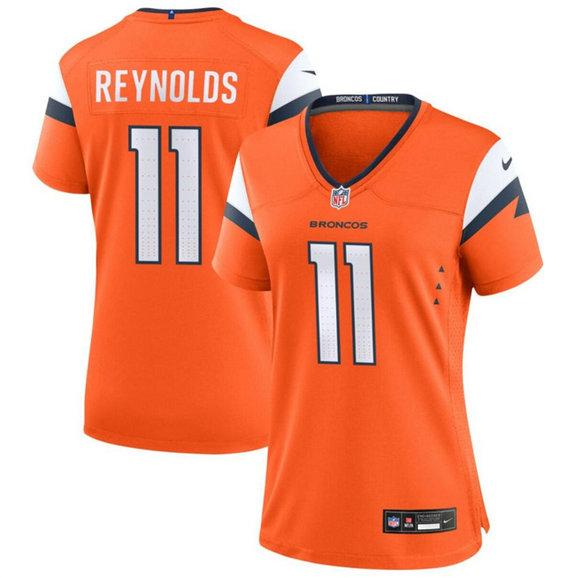 Women's Denver Broncos #11 Josh Reynolds Orange 2024 Stitched Jersey
