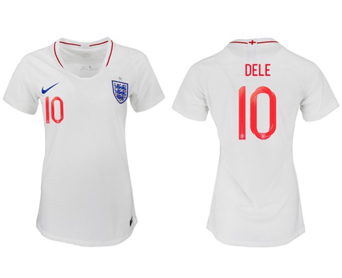 Women's England #10 Dele Home Soccer Country Jersey1
