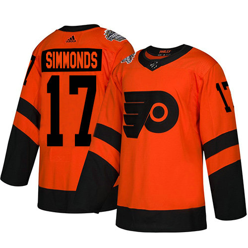 Women's Flyers #17 Wayne Simmonds Orange Authentic 2019 Stadium Series Women's Stitched Hockey Jersey