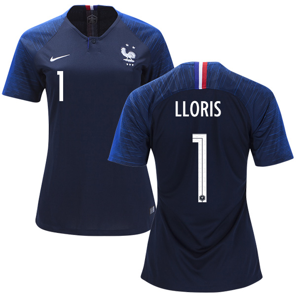 Women's France #1 LLORIS Home Soccer Country Jersey2