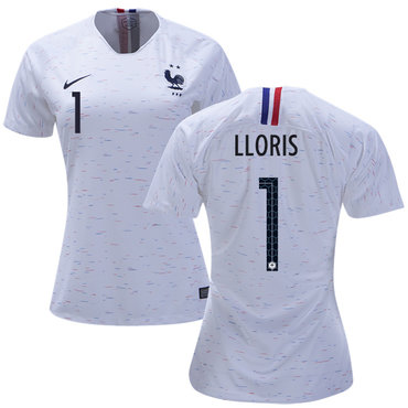 Women's France #1 Lloris Away Soccer Country Jersey