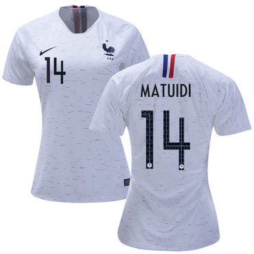 Women's France #14 Matuidi Away Soccer Country Jersey1