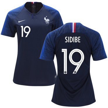 Women's France #19 Sidibe Home Soccer Country Jersey1