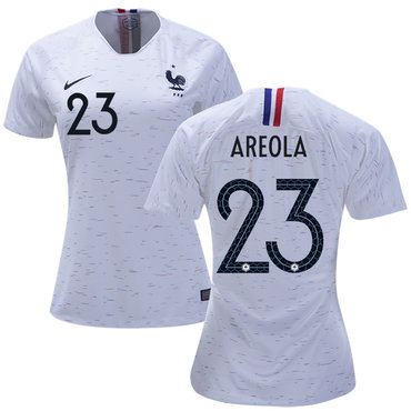 Women's France #23 Areola Away Soccer Country Jersey1