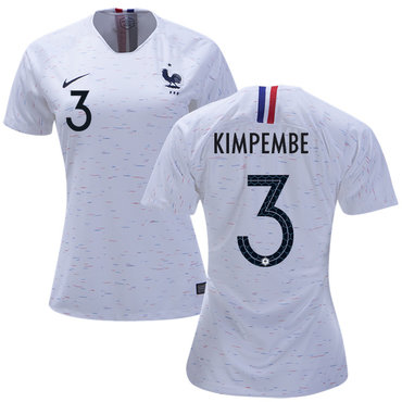 Women's France #3 Kimpembe Away Soccer Country Jersey1