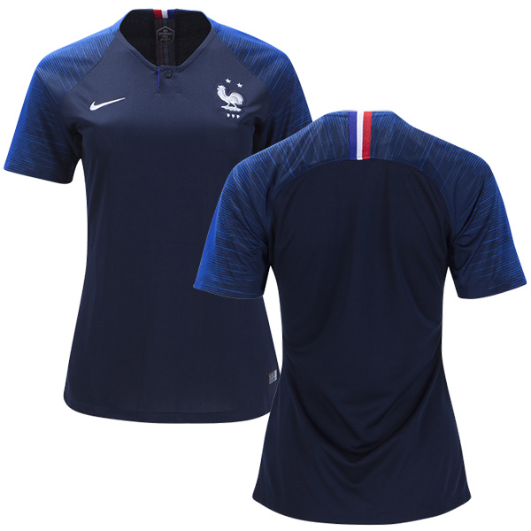Women's France Blank Home Soccer Country Jersey2