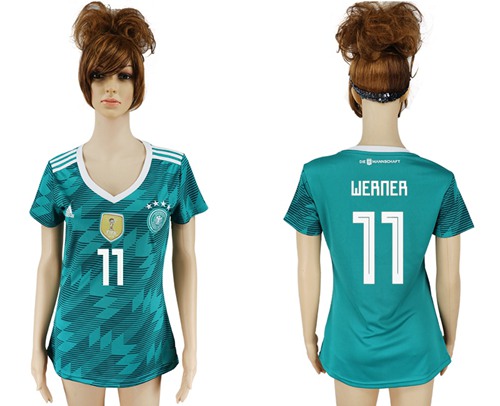 Women's Germany #11 Werner Away Soccer Country Jersey