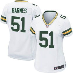 Women's Green Bay Packers #51 Krys Barnes Game White Jersey
