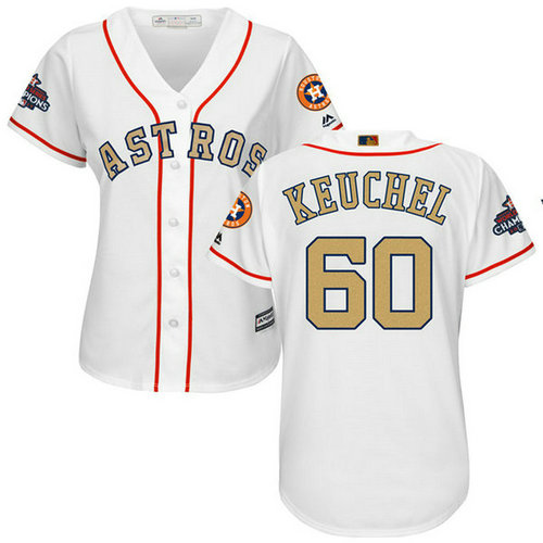 Women's Houston Astros Astros #60 Dallas Keuchel White 2018 Gold Program Cool Base Stitched MLB Jersey_1