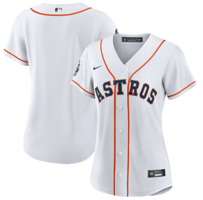 Women's Houston Astros Blank White 2022 World Series Cool Base Stitched Baseball Jersey