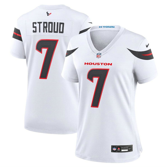 Women's Houston Texans #7 C.J. Stroud White 2024 Stitched Jersey 