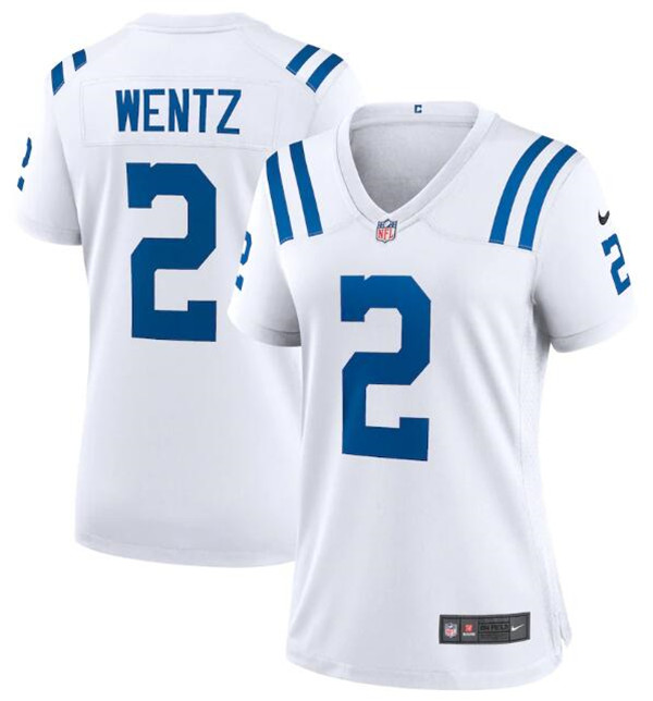 Women's Indianapolis Colts #2 Carson Wentz White Vapor Untouchable Limited Stitched Jersey