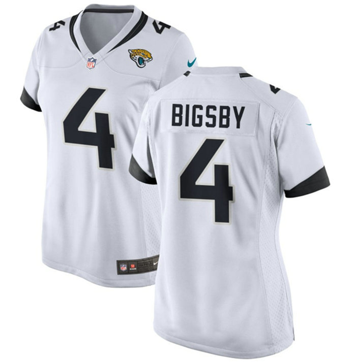 Women's Jacksonville Jaguars #4 Tank Bigsby White Stitched Jersey