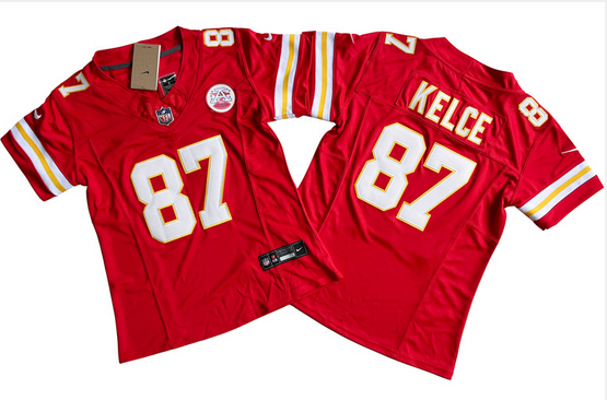 Women's Kansas City Chiefs #87 Travis Kelce Red 2023 F.U.S.E. Vapor Untouchable Limited Football Stitched Jersey