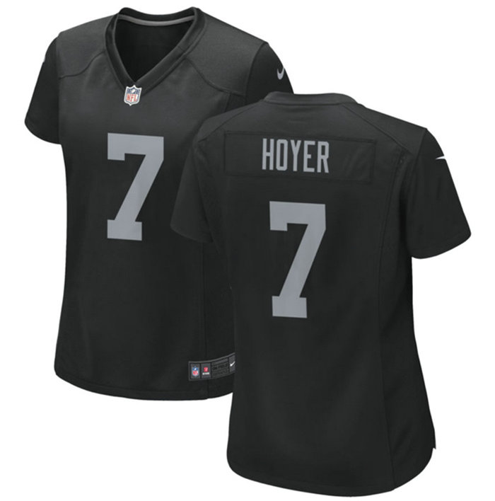 Women's Las Vegas Raiders #7 Brian Hoyer Black Stitched Jersey