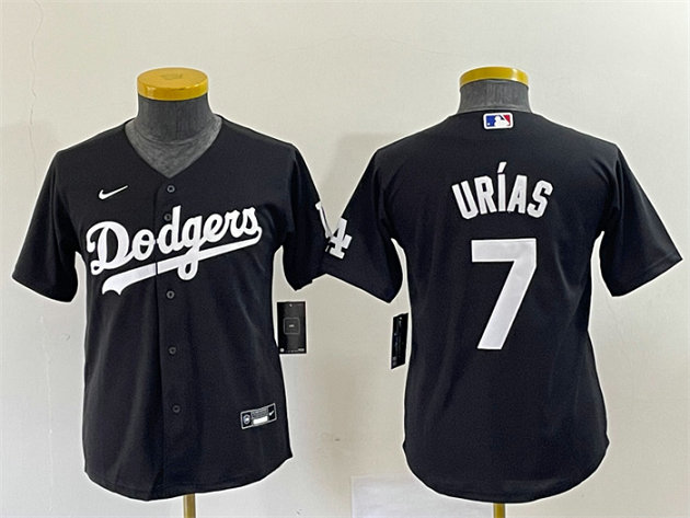 Women's Los Angeles Dodgers #7 Julio Urias Black Stitched Baseball Jersey
