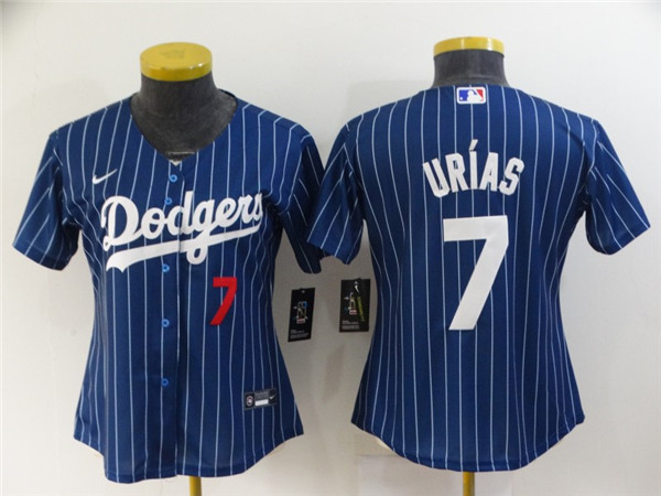 Women's Los Angeles Dodgers #7 Julio Urias Blue Stitched Baseball Jersey
