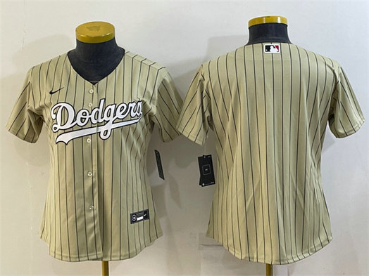 Women's Los Angeles Dodgers Blank Cream Stitched Jersey
