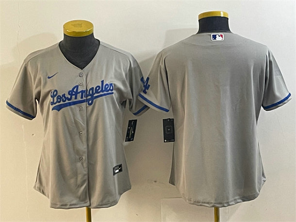Women's Los Angeles Dodgers Blank Gray Stitched Jersey