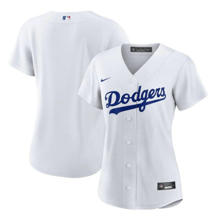 Women's Los Angeles Dodgers Blank White Stitched Baseball Jersey