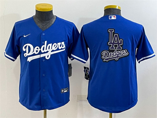 Women's Los Angeles Dodgers Royal Team Big Logo Stitched Jersey