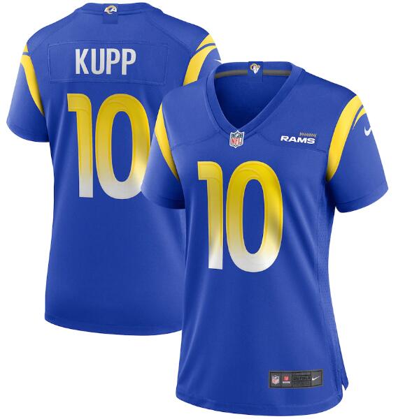 Women's Los Angeles Rams #10 Cooper Kupp Royal Vapor Untouchable Limited Stitched Jersey
