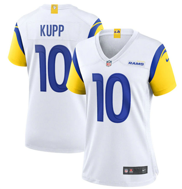 Women's Los Angeles Rams #10 Cooper Kupp White Vapor Untouchable Limited Stitched Jersey
