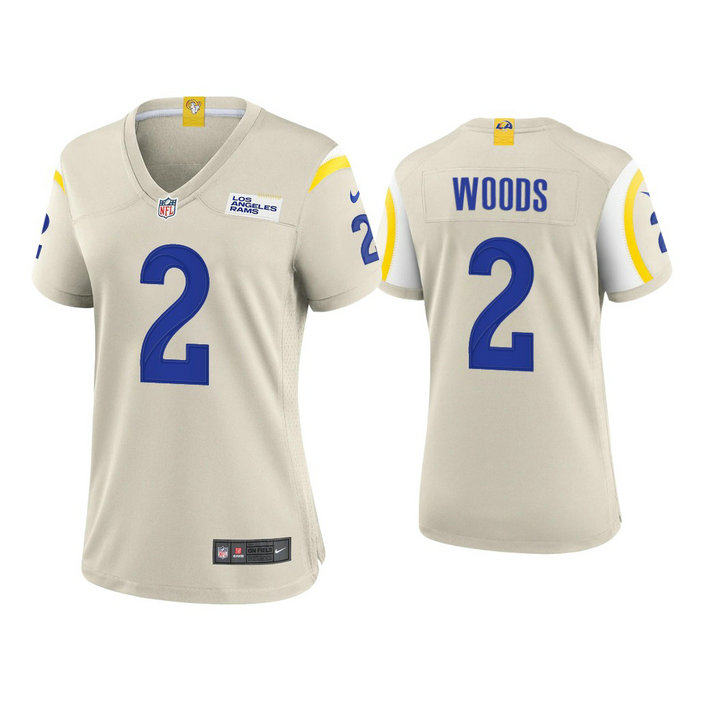 Women's Los Angeles Rams #2 Robert Woods Bone Vapor Untouchable Limited Stitched Jersey