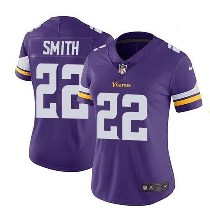 Women's Minnesota Vikings #22 Harrison Smith Purple Vapor Untouchable Limited Stitched NFL Jersey