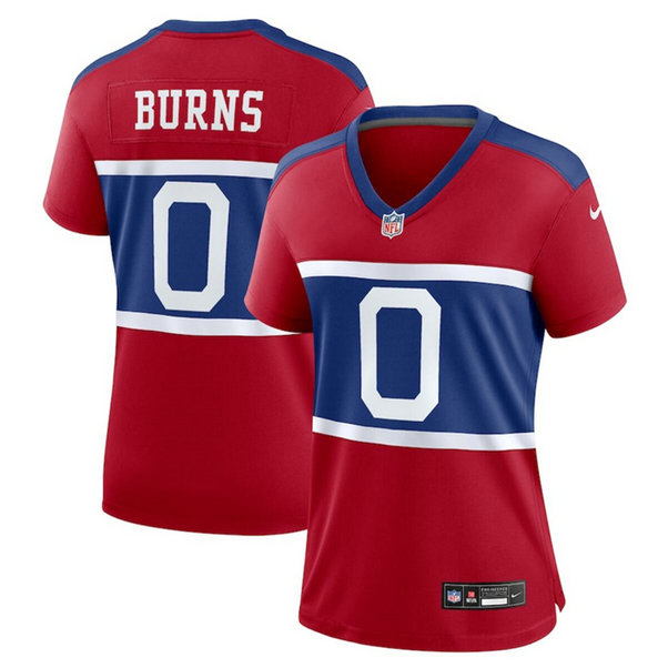 Women's New York Giants #0 Brian Burns Century Red Alternate Vapor Limited Stitched Football Jersey