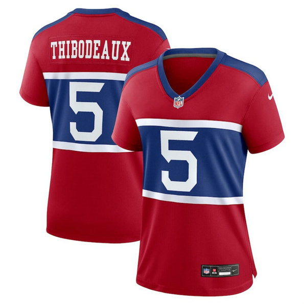 Women's New York Giants #5 Kayvon Thibodeaux Century Red Alternate Vapor Limited Stitched Football Jersey
