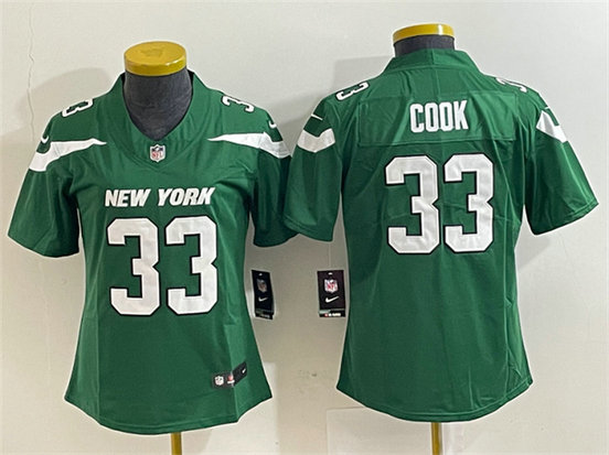 Women's New York Jets #33 Dalvin Cook Green Vapor Untouchable Limited Stitched Football Jersey