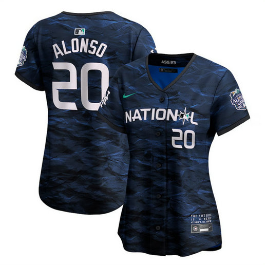 Women's New York Mets #20 Pete Alonso Royal 2023 All-Star Stitched Baseball Jersey