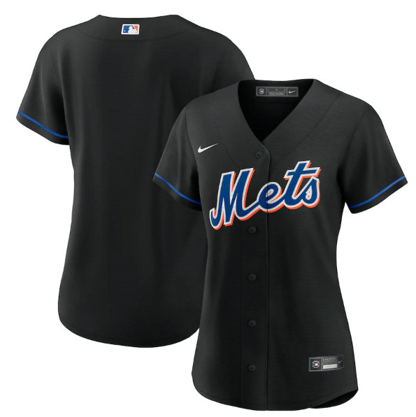 Women's New York Mets Blank 2022 Black Cool Base Stitched MLB Jersey